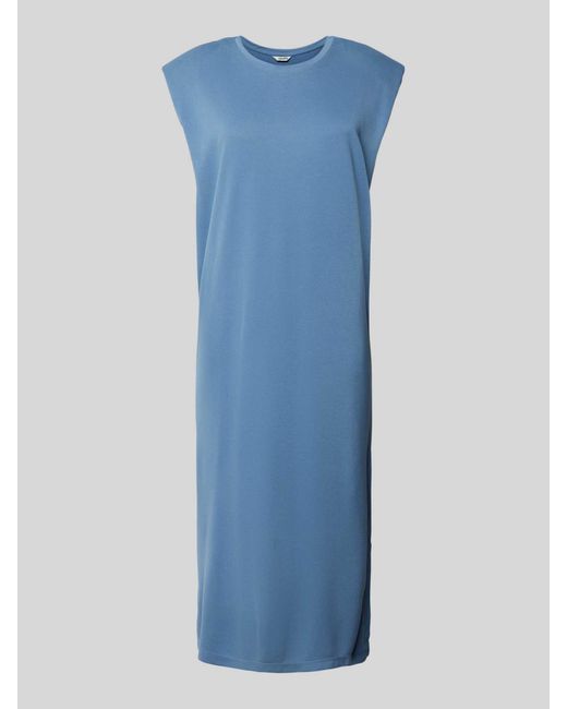 Mbym Blue Knielanges Kleid mit Kappärmeln Modell 'Stivian'