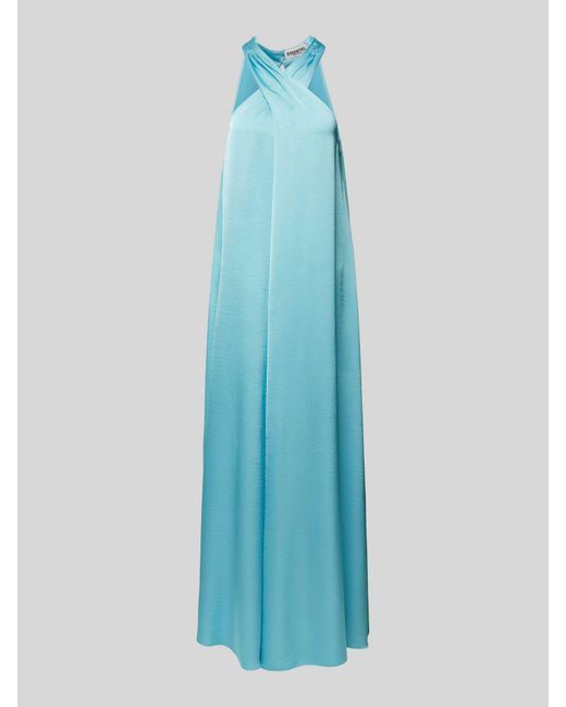 Essentiel Antwerp Maxi-jurk Met Gelegde Plooien in het Blue
