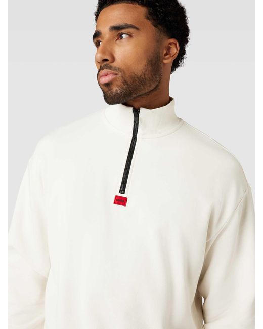 HUGO Sweatshirt Met Labeldetail in het White voor heren