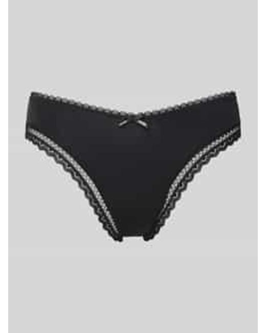 HUGO String Met Kant in het Black