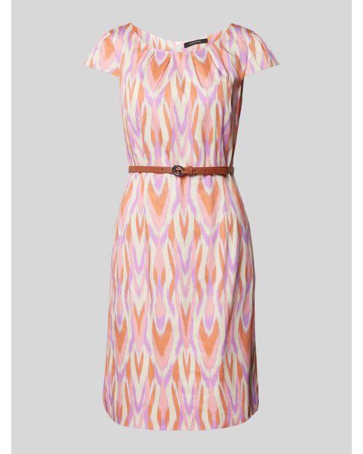 Comma, Mini-jurk Met Tailleriem in het Pink
