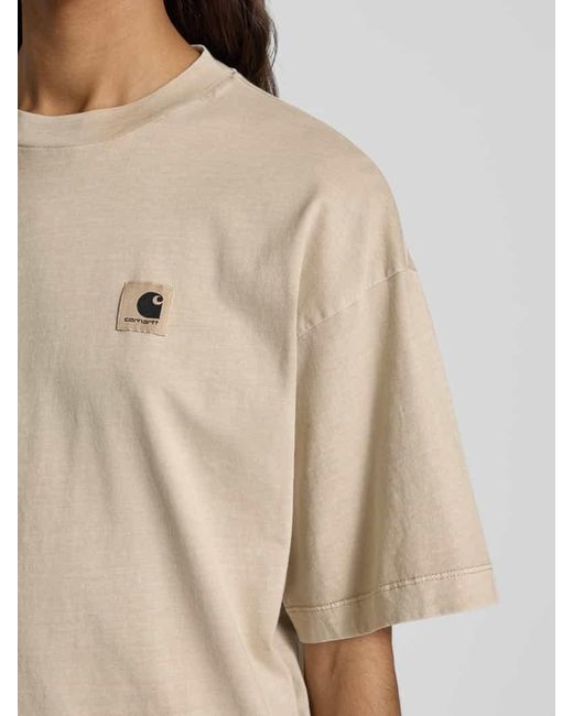 Carhartt Natural T-Shirt mit Label-Detail