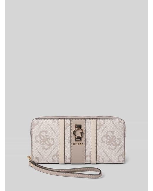 Guess Natural Portemonnaie mit Label-Applikation Modell 'ERENIA'