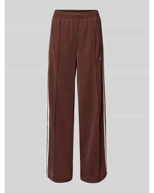 Adidas Originals Brown Flared Sweatpants mit Label-Stitching Modell 'FIREBIRD'