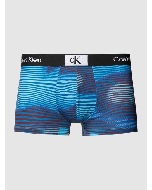 Calvin Klein Trunks mit Allover-Muster in Blue für Herren