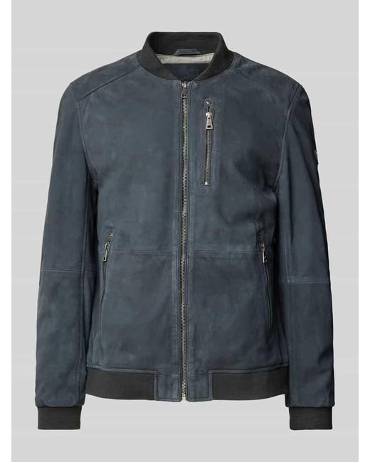 Gipsy Jacke in Leder-Optik Modell 'Palermo' in Blue für Herren