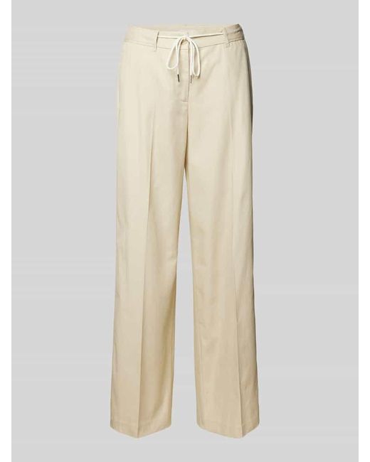 Tom Tailor Natural Wide Fit Weite Hose mit Kordelzug Modell 'LEA'