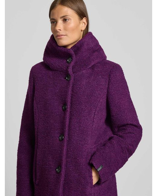 Milo Coats Jack Met Opstaande Kraag, Model 'Jesse' in het Purple