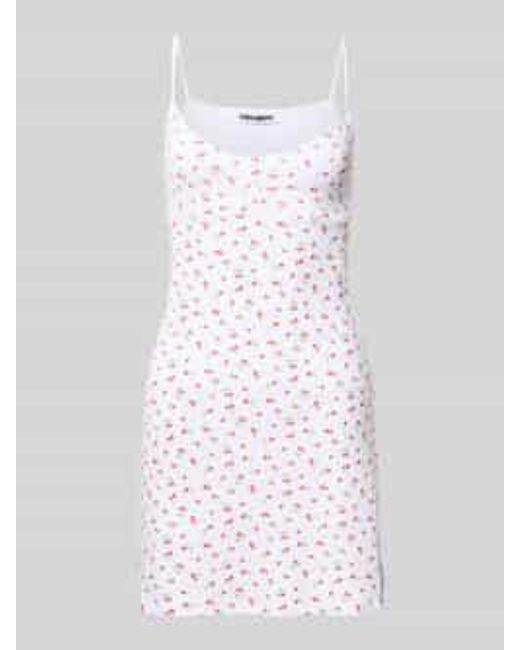 Review Mini-jurk Met Korte Knoopsluiting En Spaghettibandjes in het White