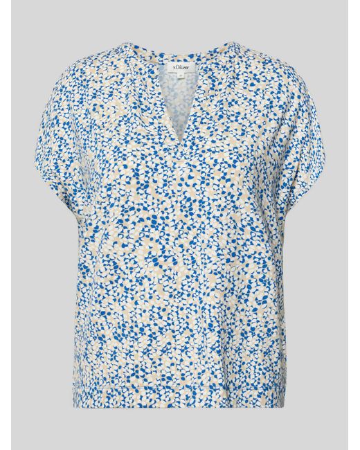 S.oliver Relaxed Fit T-Shirt Van Viscosemix in het Blue