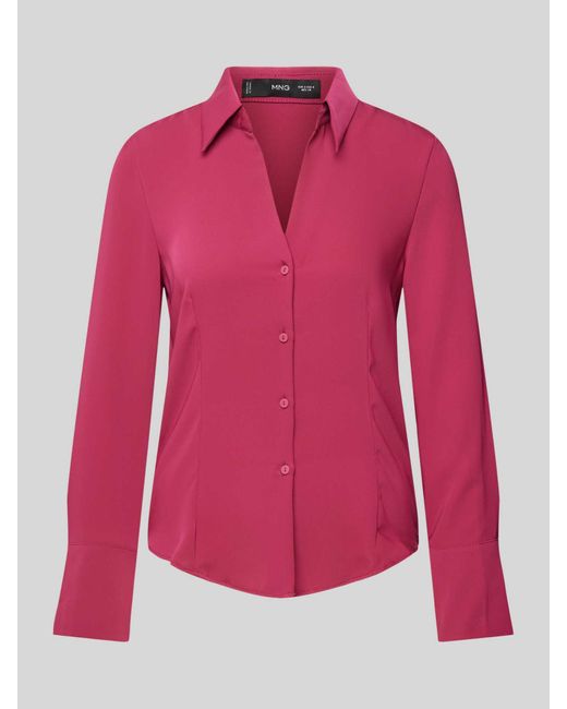 Mango Pink Bluse in unifarbenem Design Modell 'OCHI'