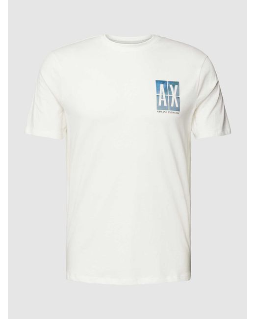 Armani Exchange T-shirt Met Labelprint in het White voor heren