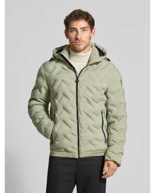 Lerros Regular Fit Steppjacke mit Reißverschlusstaschen in Green für Herren