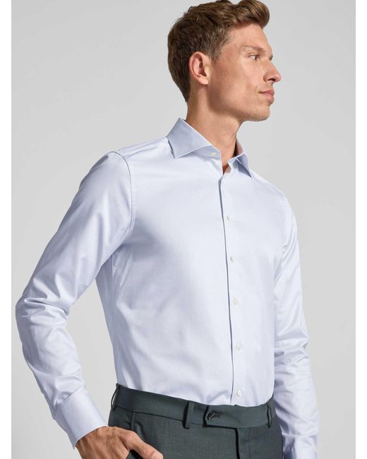 Stenstroms Slim Fit Zakelijk Overhemd Met Kentkraag in het White voor heren