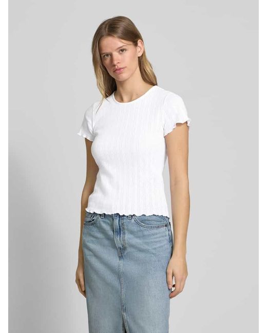 ONLY White Regular Fit T-Shirt aus reiner Baumwolle Modell 'CARLOTTA'