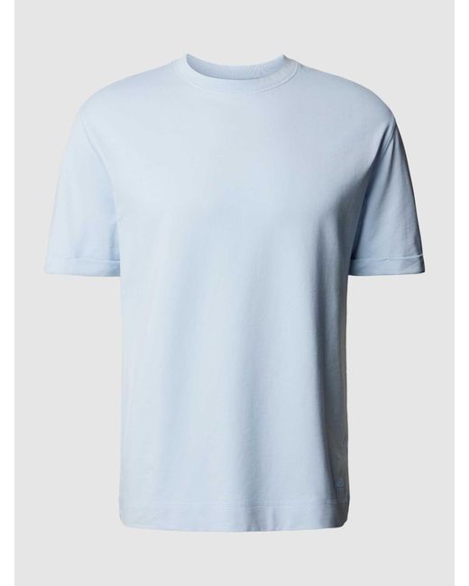 Windsor. T-shirt Met Ronde Hals in het Blue voor heren