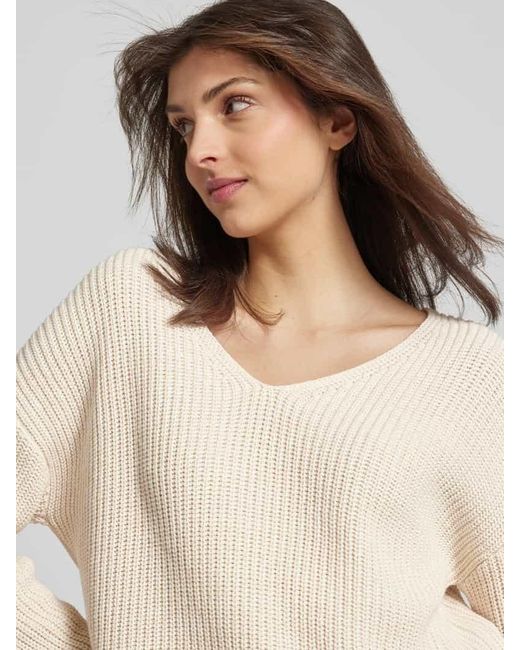 S.oliver Natural Relaxed Fit Strickpullover aus Baumwoll-Mix