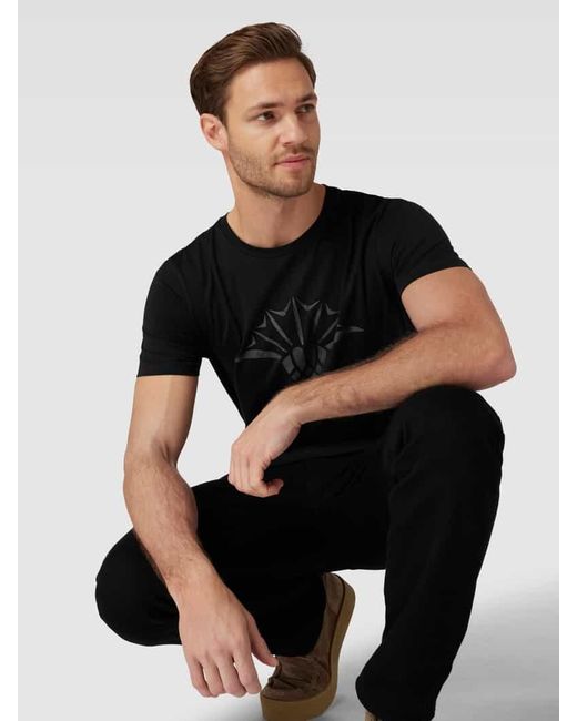 Joop! T-Shirt mit Logo-Print Modell 'Alerio' in Black für Herren