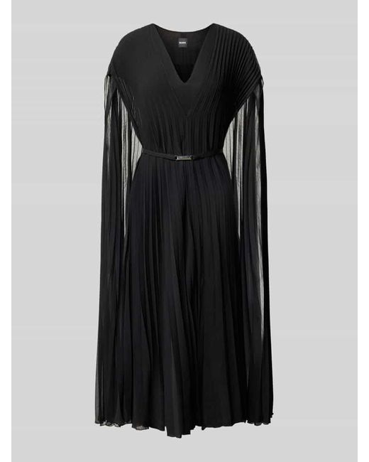 Boss Black Regular Fit Chiffon-Kleid mit Overlay Modell 'DENNYA'