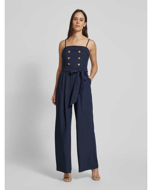 Ralph Lauren Blue Jumpsuit mit Zierknöpfen Modell 'JAYETTE'