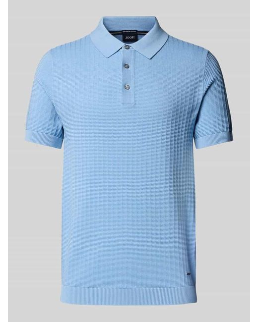 Joop! Regular Fit Poloshirt mit Strukturmuster Modell 'Mauron' in Blue für Herren
