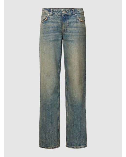 Review Straight Fit Jeans im 5-Pocket-Design in Blue für Herren
