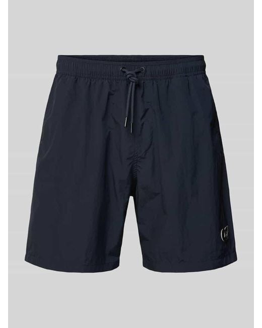ALPHATAURI Badeshorts aus leichtem Material Modell 'PETAL' in Blue für Herren