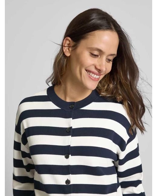 Tom Tailor Blue Relaxed Fit Strickjacke Aus Viskose-Mix