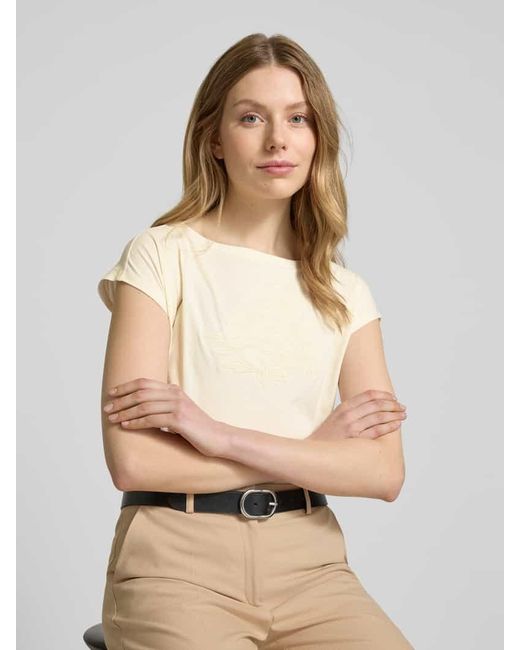 Ralph Lauren Natural T-Shirt mit Motiv-Stitching Modell 'GRIETA'