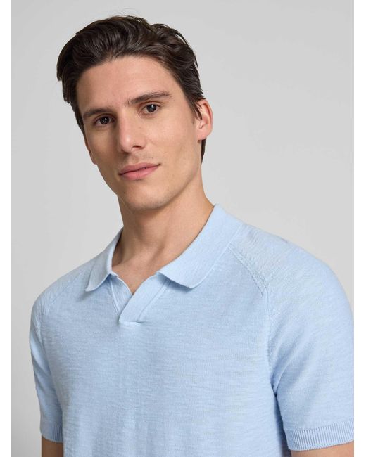 S.oliver Regular Fit Poloshirt Met Structuur Van Vlamgaren in het Blue voor heren