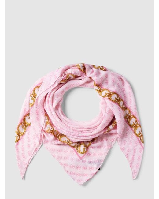Guess Schal mit Allover-Logo-Print Modell 'NOELLE' in Pink für Herren