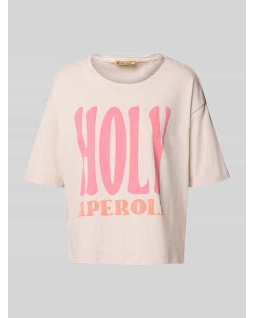 Smith & Soul Pink Boxy Fit T-Shirt mit Statement-Print