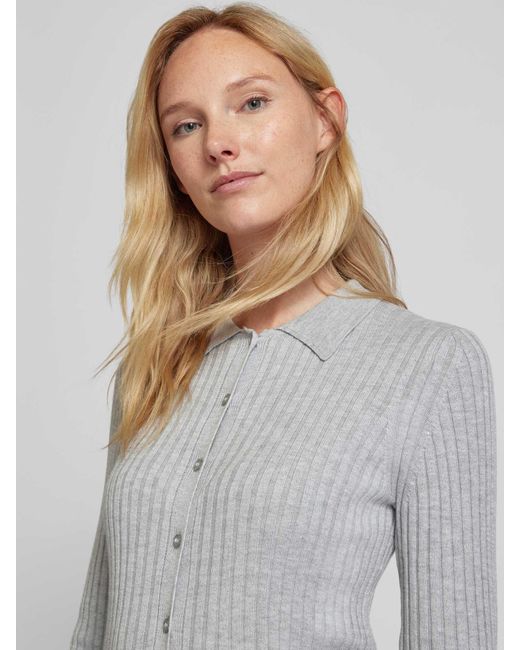 Soya Concept Gebreid Jack Met Knoopsluiting, Model 'Fetima' in het Gray