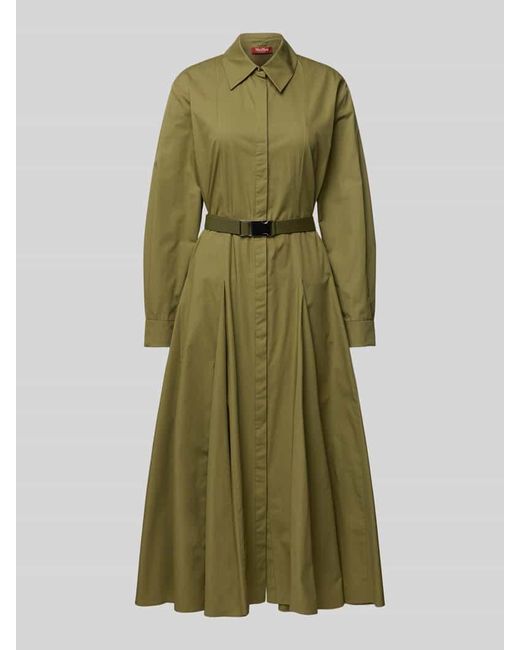 Max Mara Green Hemdblusenleid mit Taillengürtel Modell 'DANCING'