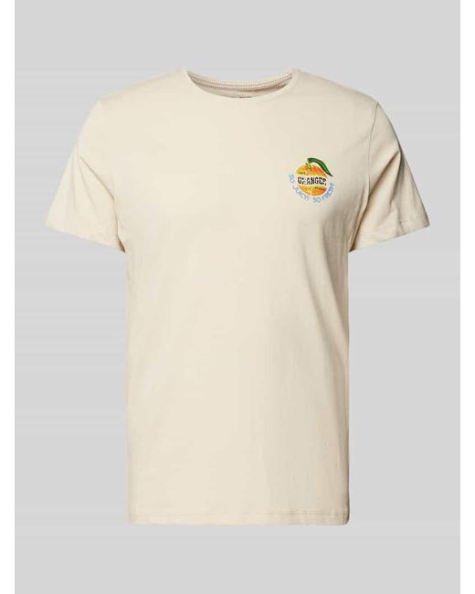 Blend T-Shirt mit Motiv-Print in Natural für Herren