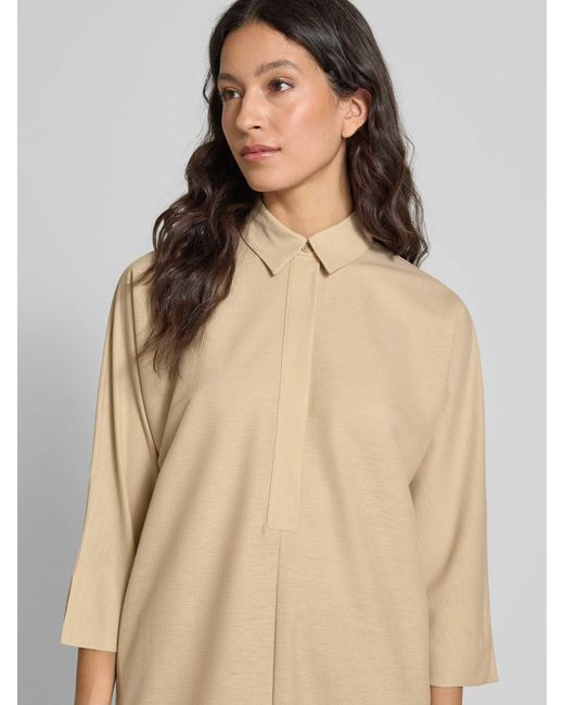someday. Midi-jurk Met Platte Kraag in het Natural