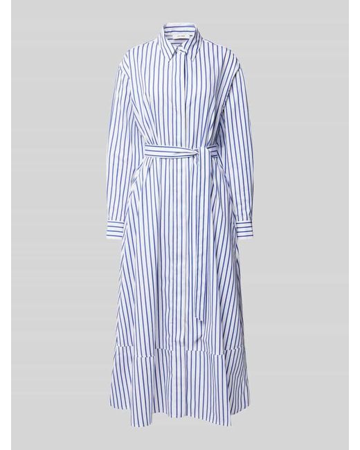 IVY & OAK Blue Maxikleid Mit Bindegürtel Modell 'Dina Kim'
