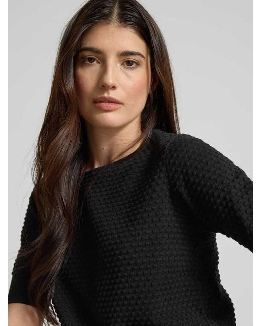 Freequent Black Strickpullover mit 1/2-Ärmel Modell 'Dodo'