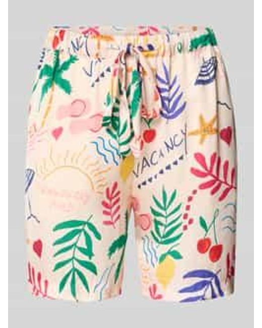 Rich & Royal Regular Fit Korte Broek Met Plooien in het Multicolor