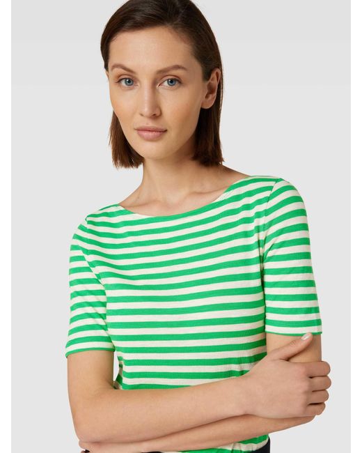 Marc O' Polo T-shirt Met Streepmotief in het Green
