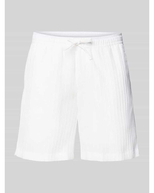 Jack & Jones Regular Fit Shorts mit Strukturmuster Modell 'JAIDEN MASSIMO' in White für Herren