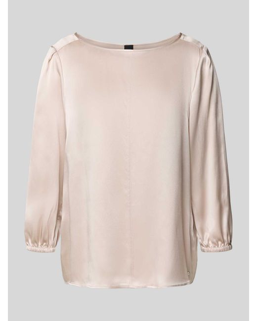 Marc Cain Blouseshirt Van Pure Zijde in het Natural
