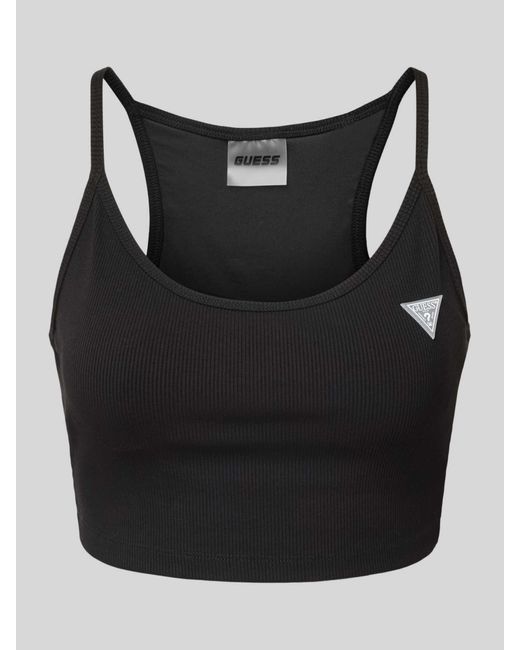 Guess Bustier Met Labelbadge in het Black