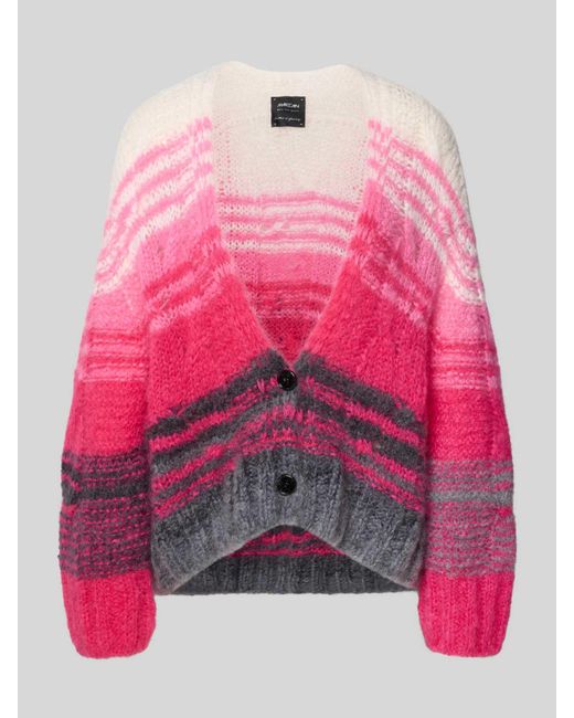 Marc Cain Oversized Gebreid Jack Met Knoopsluiting in het Pink