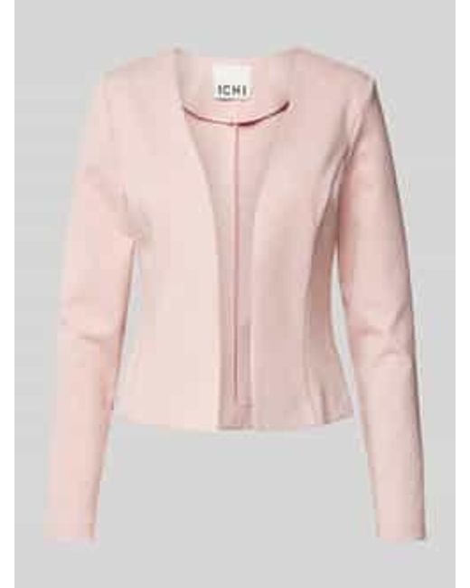Ichi Regular Fit Blazer Met Opengewerkte Voorkant in het Pink