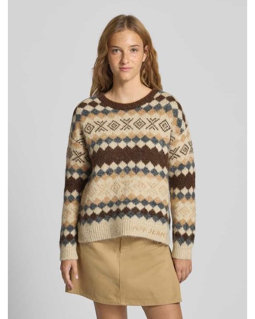 Pepe Jeans Natural Regular Fit Strickpullover mit Woll-Anteil Modell 'CELESTINE'