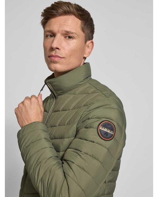 Napapijri Regular Fit Gewatteerd Jack Met Gevoerde Opstaande Kraag, Model 'Lapaz' in het Green voor heren