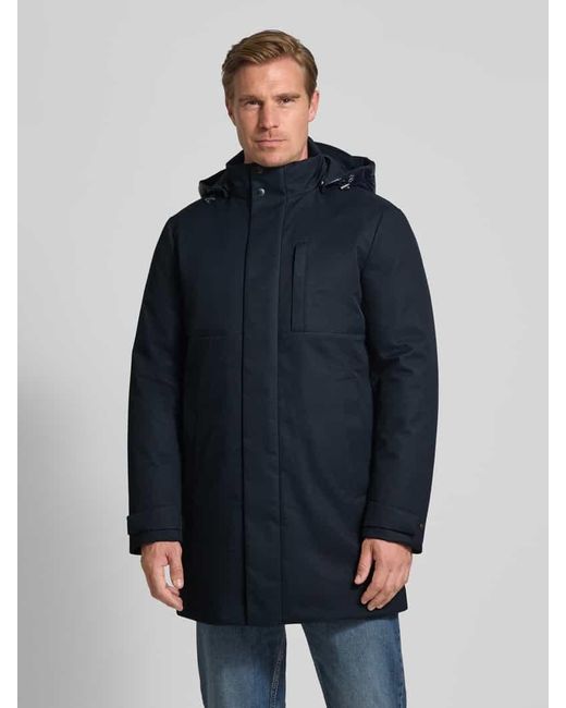 Geox Regular Fit Parka mit Reißverschlusstaschen Modell 'AERANTIS' in Blue für Herren