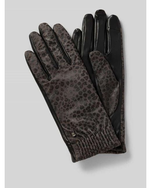 Roeckl Black Regular Fit Handschuhe aus echtem Leder Modell 'Serengeti'