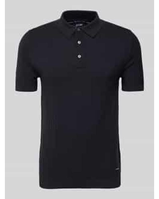 Joop! Regular Fit Poloshirt Met Structuurmotief in het Black voor heren